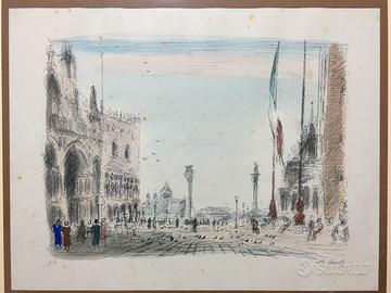 Quadro di Michele Cascella litografia a colori