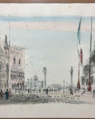 Quadro di Michele Cascella litografia a colori