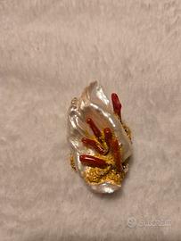 ciondolo pendente perla barocca e corallo