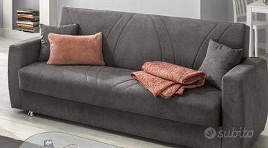 Divano trasformabile 3 posti - Grigio fumo