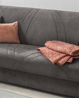 Divano trasformabile 3 posti - Grigio fumo