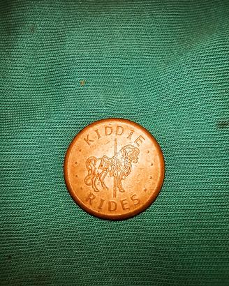 Kiddie Rides Gettone giostra cavalli anni 70