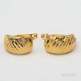 Orecchini in oro giallo 18 kt a semicerchio A.1020