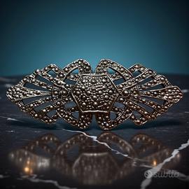 Spilla vintage cut steel 50s antica déco