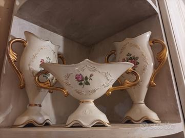 Antico tris di porcellane "Sesto Fiorentino"