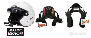 CASCO OMP J-RALLY + collare HANS omologati FIA