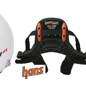 CASCO OMP J-RALLY + collare HANS omologati FIA