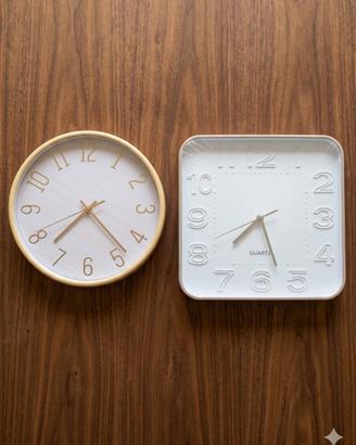 Coppia di Orologi da Parete - Stile Minimal