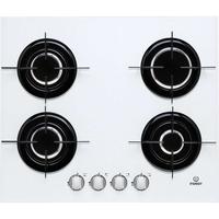 Piano cottura gas vetro bianco Indesit 4 fuochi