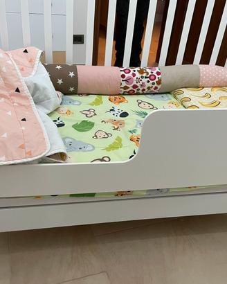 Lettino Cuoricini con cancelletto e materasso