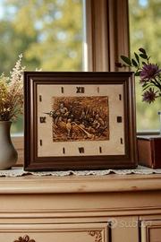 Orologio da parete in legno con numeri romani