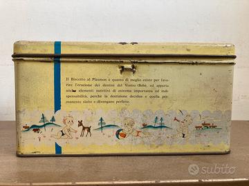 Scatola in latta biscotti Plasmon originale