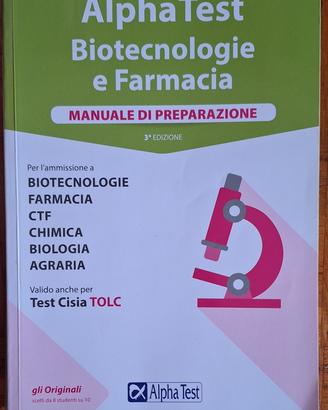 Manuale di preparazione biotecnologie e farmacia