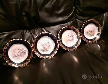 Vintage, 4 Piccoli piattini in porcellana LIMOGES