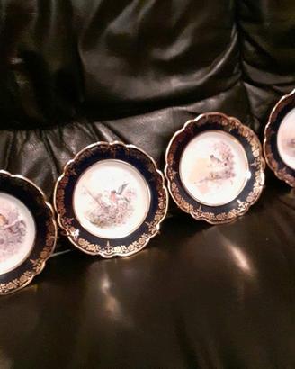 Vintage, 4 Piccoli piattini in porcellana LIMOGES