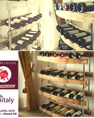 Espositore vini a piedistallo