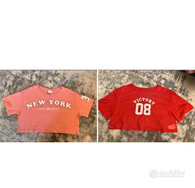 Set 2 T-shirt Crop - Zara & SHEIN 10-12 anni