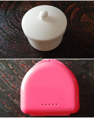 2 contenitori scatole per apparecchio e bite