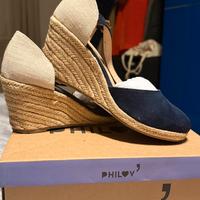 Sandali con zeppa in corda