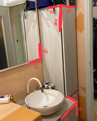 Mobile bagno con specchio