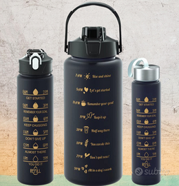 Set di 3 borracce sportive 2000ml+700ml+300ml