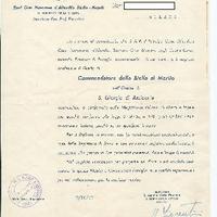 Nomina Ordine S. Giorgio di Antiochia 1957