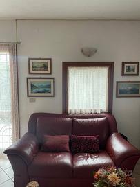 Divano e poltrona in pelle