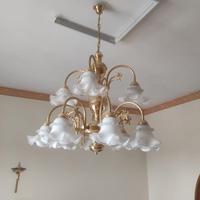 Lampadario + Lampade in vetro Murano anni 80/90