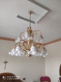 Lampadario + Lampade in vetro Murano anni 80/90