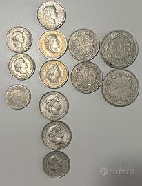 13 monete svizzere