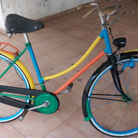 Bici donna fantasia freni a bacchetta vintage