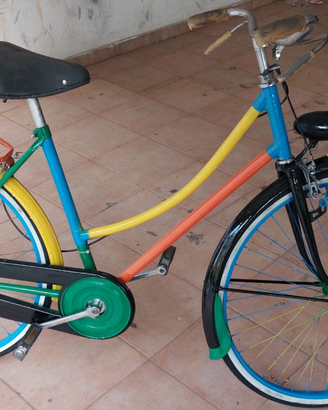Bici donna fantasia freni a bacchetta vintage