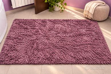 Tappeto shaggy rosa malva 160 × 220 cm