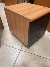 Cassettiera 3 cassetti con ruote