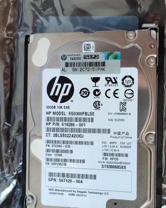 Hd hp 300gb 10k rpm sff sas 2.5 hdd / eg0300fblse/