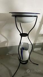 Set Toeletta catino brocca ferro battuto