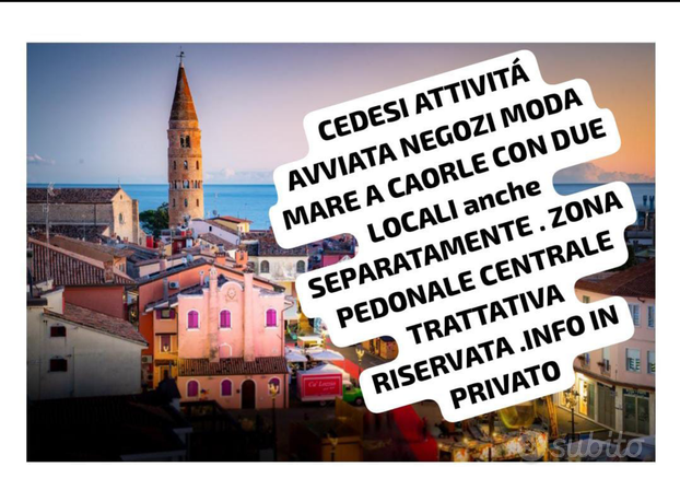 Locale rinuovato a Caorle centro storico