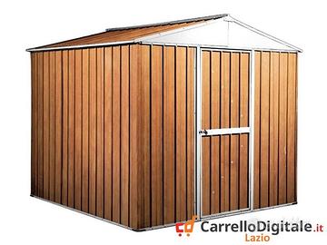 Box baracca lamiera Acciaio 275x175 fin legno