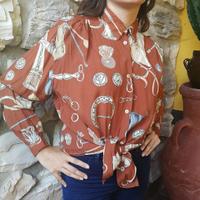 Camicia vintage stile country, cowgirl, equestre