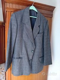 blazer vintage Principe di Galles pura lana vergin