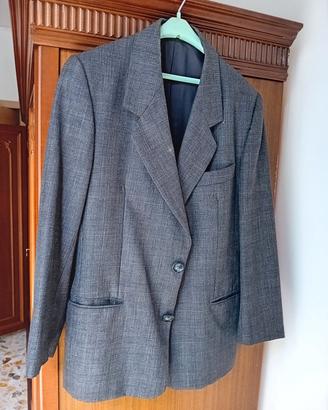 blazer vintage Principe di Galles pura lana vergin