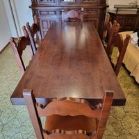 Tavolo in legno di rovere + 6 sedie