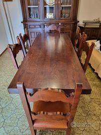 Tavolo in legno di rovere + 6 sedie