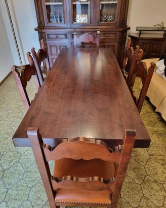 Tavolo in legno di rovere + 6 sedie