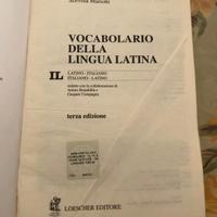 vocabolario latino per liceo classico Loescher