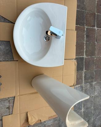 Lavandino dolomite con miscelatore ideal standard