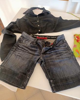 Pantaloncini jeans e tops donna