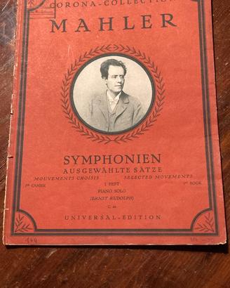 Spartito Gusrav Mahler sinfonie riduzione piano