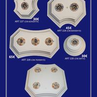 Plafoniera in gesso portafareti decoro soffitto