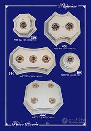 Plafoniera in gesso portafareti decoro soffitto